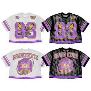 Camiseta clásica de fútbol americano personalizada, fabricantes de camisetas de fútbol callejero con sublimación de malla transpirable, camiseta de equipo - Product Image 5