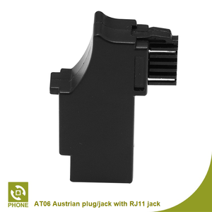 Adaptateur de téléphone prise autrichienne vers prise RJ11 en plastique ABS noir - Product Image 5