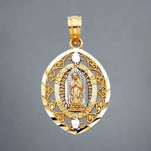 Bijoux à la mode deux tons plaqué mère Mary pendentif charme classique personnalisé femmes hommes unisexe haut poli - Product Image 4