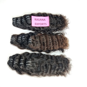 Extensiones de Cabello Humano Virgen Indio 100% Natural Sin Procesar con Cutícula Alineada, Doble Trama a Máquina, Color Negro para Mujeres - Product Image 2