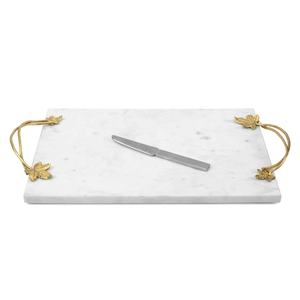 Plateau de service en marbre MINI avec bord argenté, plateau en marbre rectangulaire décoratif pour comptoir de cuisine, plateau blanc fantaisie fait à la main - Product Image 5
