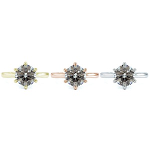 Anillo de Compromiso y Boda de Lujo en Oro Blanco Sólido de 18k con Diamantes Clásicos de Alta Calidad para Aniversario, Semi-Montura Brillante - Product Image 4