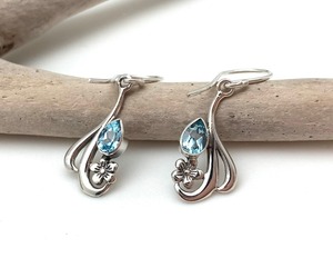 Handmade Classical Earrings 925 <b>Solid</b> <b>Silver</b> Jewelry For Women 925 Sterling <b>Silver</b> Blue Topaz Gemstone Boho Style Earrings Gift - Product Image 3