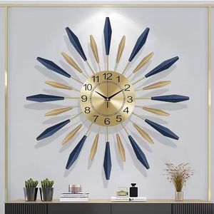 Luxury gold Art <b>Decor</b> Modern Personalized <b>Clock</b> Living Room Backdrop Tempered Glass <b>Wall</b> <b>Clock</b> - Product Image 6