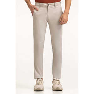 Pantalones de Traje Color Caqui, Teñido Liso, Corte Relajado, 100% Algodón, Cierre de Botones, Antiencogimiento, MN-TRC-WS24-021 - Product Image 3