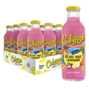 Boisson gazeuse Calypso Triple Melon Lemonade 473 mL, boisson fruitée en bouteille avec de vrais morceaux de citron - Product Image 1