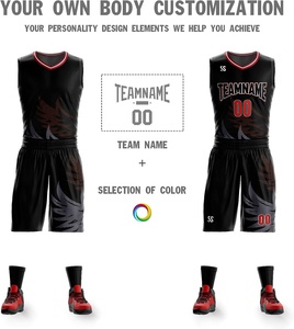 Custom team uniform basketball uniform set Hot Selling basketball uniform sleeveless jersey sublimation printing <b>shorts</b> - Product Image 3