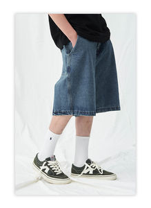 Fabricante personalizado hombres Y2k Streetwear Rhinestone Baggy Long Jorts de gran tamaño lavado ácido ropa de moda - Product Image 2