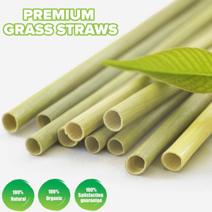 Venta al por mayor de pajitas de hierba compostables biodegradables totalmente naturales de Vietnam desechables de un solo uso de material de PC de uso barato - Product Image 5