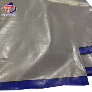PE tarpaulin in sheets with color olive green grey lamination 2 faces heavy weight 200 gsm for industry cover - Product Image 4