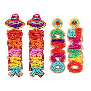 ต่างหูปักลูกปัดงานฝีมือหลากสีพรีเมี่ยมสไตล์วินเทจและหรูหราทันสมัยโดยบริษัท - Product Image 1