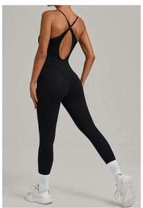 Combinaison sexy pour femmes, sans manches, de haute qualité, contrôle du ventre, sans couture, en lycra, vêtements de sport, streetwear - Product Image 3