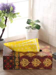 Caja de pañuelos de madera con esmalte Meena, decoración de lujo para caja de pañuelos de madera Meena, caja de pañuelos de madera Meena impresa, hecha a mano, bajo costo - Product Image 3