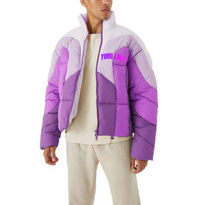 Chaqueta de Burbuja de Lona Hecha a Medida con Cuello Alto para Hombre, Chaqueta Impermeable de Invierno con Logotipo Frontal, Precio al por Mayor, Fabricada en Pakistán - Product Image 1