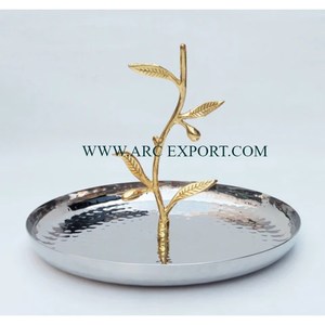 Oval Shape Bird Attach Metal Shiny Polished <b>Large</b> Decorative <b>Bowls</b> Modern Luxury Stylish Dessert Server Ware <b>Bowl</b> in Low Price - Product Image 5