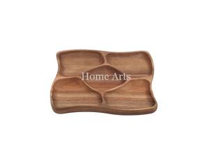Plato de frutas secas de madera de diseño atractivo, plato para servir aperitivos de Color marrón de la más alta calidad para uso doméstico en hoteles - Product Image 4