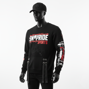 Sweat-shirts pour hommes en gros, 100% coton, col rond, polaire épais, automne, imprimés sur mesure, unis, écologiques, design basique - Product Image 3