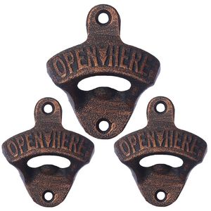 Abridor montado en la pared con estilo de metal antiguo y montaje de tornillo fácil ideal para espacios rústicos o zonas de botella de cueva de hombre - Product Image 2