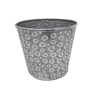 Maceta metálica redonda Oxodise con maceta de tamaño estándar antigua blanca para mesa de suelo decoraciones para el hogar y el jardín - Product Image 2