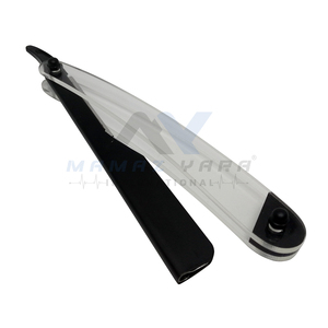 มีดโกนหนวดพลาสติกใบมีดสไลด์ตัดตรงใบมีดสแตนเลสด้ามจับอะคริลิคพับได้ - Product Image 3
