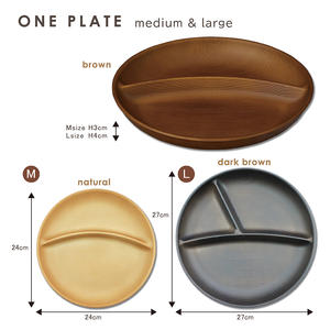 High Quality Lightweight Wood Grain Resin Dish <b>Square</b> Plate with Food Portion Control - Product Image 6