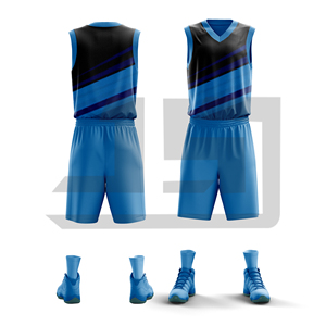 Ensemble maillot et short de basketball imprimés professionnels – Tenue de sport personnalisée pour équipe, respirante et performante - Product Image 1