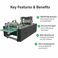 Machine d'impression numérique à grande vitesse à passage unique à encre pigmentée CMYK pour enveloppes, boîtes à pizza, pochettes et sacs
