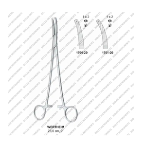 คีมจับเข็มผ่าตัดแบบแมนนวล WERTHEIM คุณภาพสูง ผลิตจากสแตนเลส สำหรับการผ่าตัดตัดมดลูก  รุ่นพื้นฐาน - Product Image 1