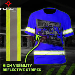 Camisa de Seguridad Impermeable de Alta Visibilidad ANSI Clase 1 con Nombre Personalizado, Ropa de Trabajo de Alta Visibilidad para Corredores, Ciclistas y Construcción - Product Image 3