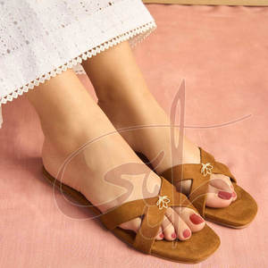 Lightweight Premium Fashion Trend Cushioned Soles Anti-Slippery Durable Customizable Velvet Lining Genuine Leather Outsole <b>Slide</b> - Product Image 2