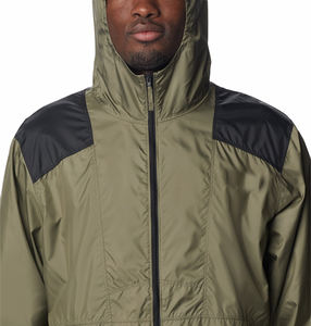Veste coupe-vent imperméable et respirante avec fermeture à glissière pour hommes de taille plus tissu tricoté pour les activités de plein air en été - Product Image 6