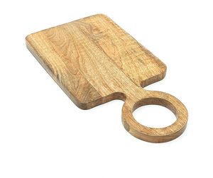 ARTISAN AURA Planche à découper en bois de hêtre massif Blocs à découper de cuisine avec poignée pour pain Pizza Plateau de service aux fruits - Product Image 3