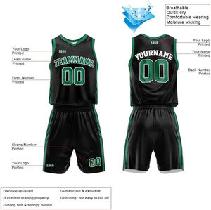 ชุดยูนิฟอร์มบาสเก็ตบอลออกแบบโลโก้เองได้ พร้อมหมายเลขทีมสโมสร ปักอย่างดี รับผลิตตามแบบ OEM มีไซส์ใหญ่พิเศษ ผ้าต้านเชื้อแบคทีเรีย ระบายอากาศได้ดี 100% - Product Image 3