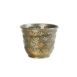 Noir et or fini thème élégant maison jardin décoration jardinière en métal nouveauté deux tons métal planteur pour la décoration - Product Image 6