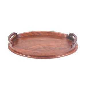 Plateau de service pour petit déjeuner thé café d'excellente qualité avec poignées plateau de service décoratif vaisselle traiteur plateau de service en bois - Product Image 3