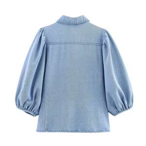 Veste en jean chic pour femme TAOP & ZA 2025, haut décontracté de printemps au style moderne, style européen et américain - Product Image 2