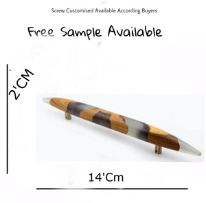 Poignées de porte industrielles en bois et résine faites à la main Tiroir en métal pour cuisine Villa Meubles Décor Commode Chambre Extérieur - Product Image 3