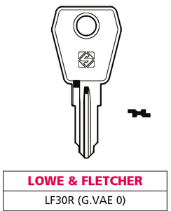 Chiave in ottone Lf30r (g. Vae 0) Lowe & Fletcher - Product Image 1