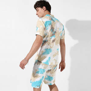 T-shirt de plage en coton de haute qualité, ensemble de shorts, tenue en ligne tendance, imprimé à la mode, T-shirt de haute qualité, nouveauté - Product Image 2