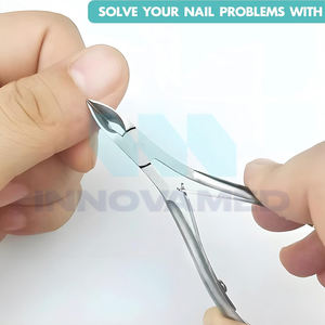 Professional Best Supplier Durable Stainless Steel Curved Cuticle Nipper <b>Tool</b> Ergonomic Anti-Slip Handle Wide Jaw Opening Custom - Product Image 6
