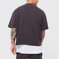 T-shirt ample de marque personnalisé de haute qualité, logo personnalisé