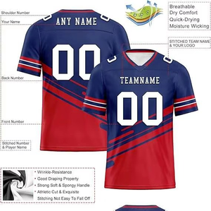 Servicio OEM, Camisetas Deportivas Personalizadas de Fútbol Americano Sublimadas de Alta Calidad, Transpirables y Suaves para Hombre y Mujer - Product Image 5