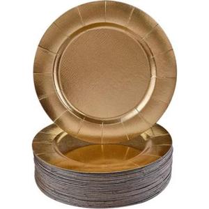 Assiettes de présentation luxueuses en métal de qualité supérieure avec détails complexes, idéales pour les mariages, banquets et occasions spéciales - Product Image 4