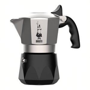 Cafetera Italiana Clásica para Espresso BRIKKA Evolution de 2 Tazas, Cromado Satinado y Aluminio Negro, Percolador 0007327 - Product Image 2