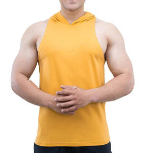 Wholesale Fitness <b>Sleeveless</b> Hoodies Custom Workout Muscle Gym Wear Hot Fashion Custom Gym Basics Cotton Blended Made <b>Hoodie</b> - Product Image 1