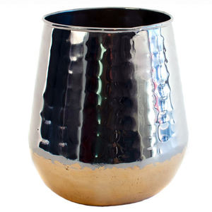 Florero con acabado brillante de latón para decoración, mesa de hogar, cuenco y jarrones decorativos de lujo para oficina - Product Image 2