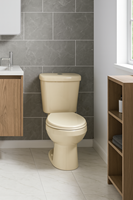 Moderne Beige Irani Wc Keramische Wc-Wc-Wc-Bril Met Watertank Zacht Gesloten Stoelhoes Voor Badkamer Tweedelig Wc-Toilet