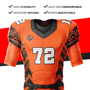 2025 personalizado clásico uniforme de fútbol americano de manga corta OEM ODM Venta de servicio al por mayor - Product Image 4