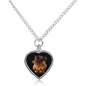 Urne en forme de cœur en acier inoxydable personnalisée Cendres en os Collier à pendentif souvenir de crémation pour animaux de compagnie avec taille et design personnalisés - Product Image 6