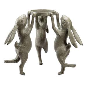 Figurine de lapin décorative moderne en aluminium pour jardin, patio, cour, extérieur de maison, décoration paysagère - Product Image 2